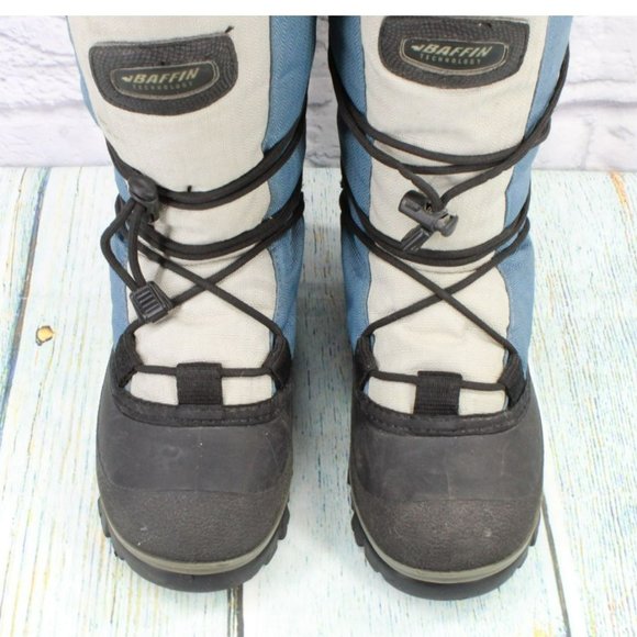 Baffin Technology Blue Nylon Lace Up Pull On Snow Boots Size 6 Wide - Picture 5 of 9